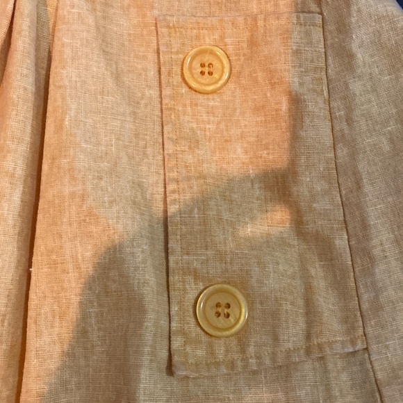 Vintage Bohme Collection Pleated Shawl Collar Flax Blend Dress - Picture 7 of 7